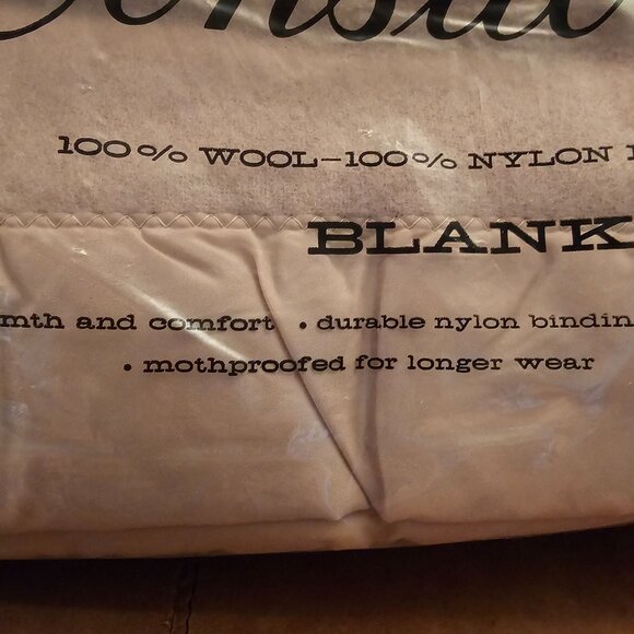 Vintage Consul 100% Wool Blanket, 80x90 Size, Beige, Original Packaging - Picture 6 of 14